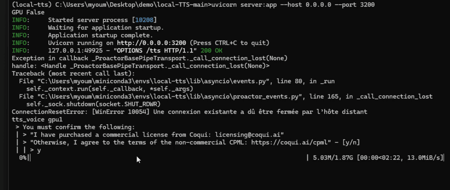Eudaimonia local TTS